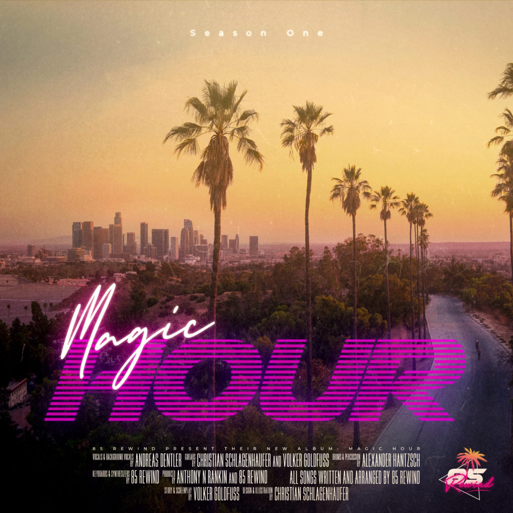 Synthwave album cover 85 Rewind Season One 1 Magic Hour